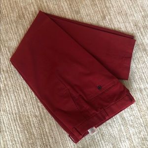 Brooks Brothers Flat Front Burgundy Mens Slacks